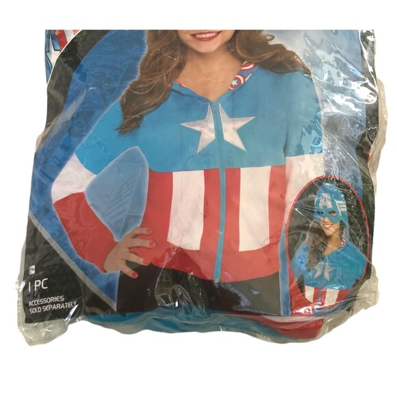 WOMEN'S MARVEL AMERICAN DREAM ZIP UP SWEATSHIRT HOODIE SUPER HERO ADULT L/XL - Picture 5 of 7